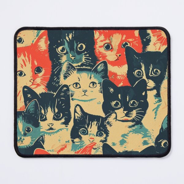 Item preview, Vintage Graphic Art Cute Cat Kittens Pattern Adorable designed and sold by LVTFCOarts.