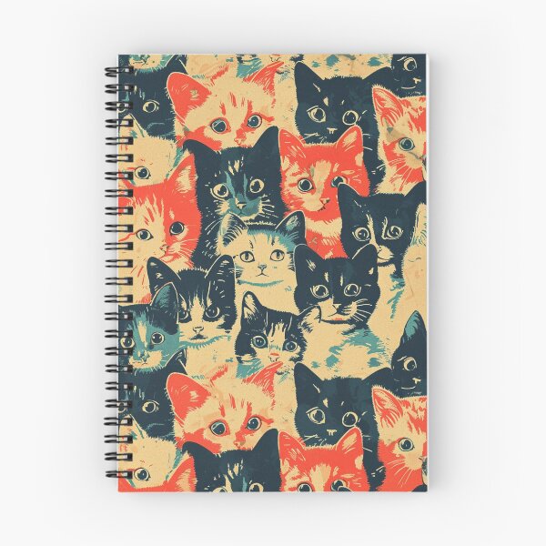 Item preview, Vintage Graphic Art Cute Cat Kittens Pattern Adorable designed and sold by LVTFCOarts.