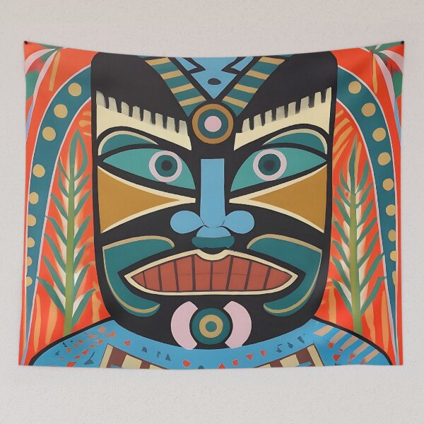 Item preview, Vibrant Tiki Painting Exploring Polynesian Artistry designed and sold by Tamas Das.