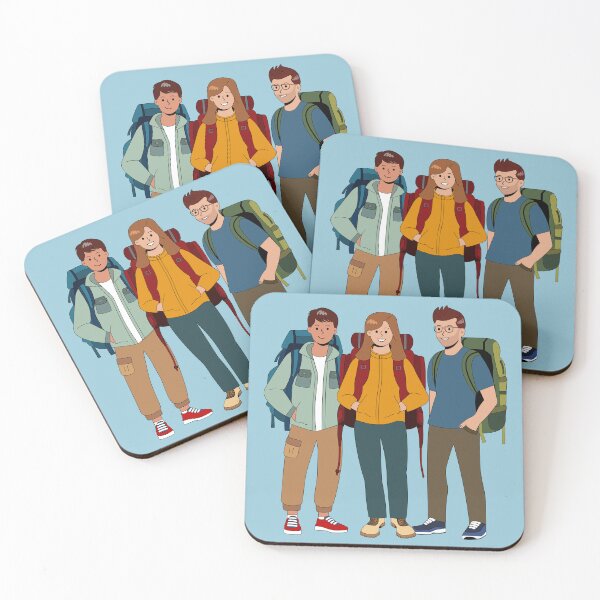 Item preview, Hikers with backpacks designed and sold by Sfumata Illustration.