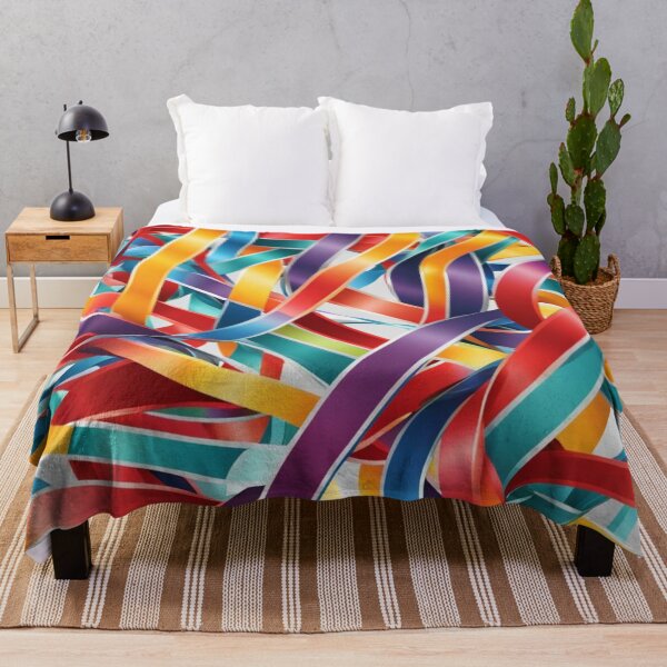 Item preview, Abstract Colorful Ribbons Pattern designed and sold by calibrit.
