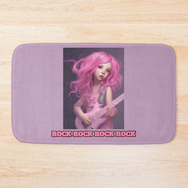 Item preview, Young pink hair guitarist girl designed and sold by Artbellachi.