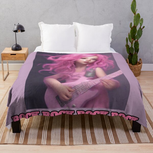 Item preview, Young pink hair guitarist girl designed and sold by Artbellachi.