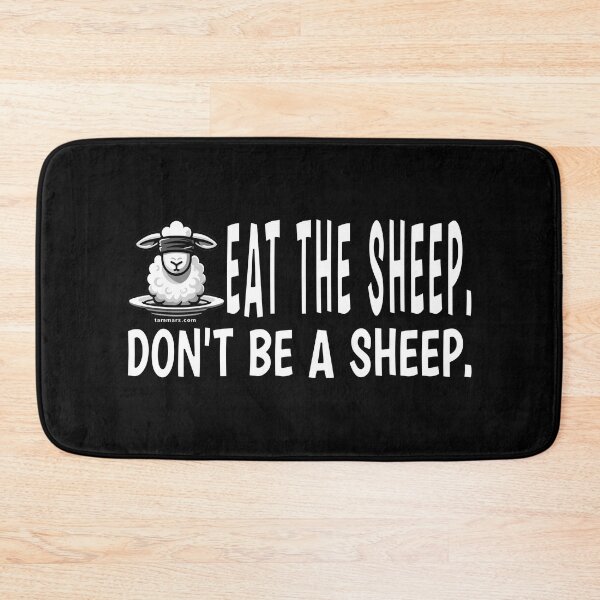 Item preview, EAT THE SHEEP. DON'T BE A SHEEP. Independent Free Thinkers, Non Brainwashed, Facts Seekers, Blindfolded Sheep Graphic | Thoughts Collection designed and sold by Made by Tamar.