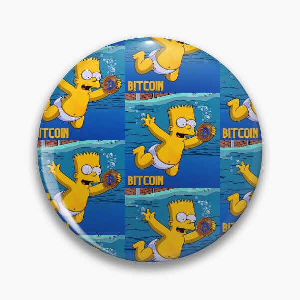 Item preview, Bart with Bitcoin,nirvana meme btc,BTC,Bitcoin,Bitcoin Art,Btc meme designed and sold by 1SINGHA.