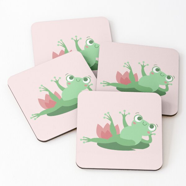Item preview, Frog Frogs Dancing Leaping Lily Pads Lotus designed and sold by Sarcastic Narwhal.