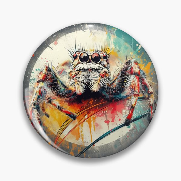 Item preview, Jumping spider splatter art designed and sold by Spiderfalls.