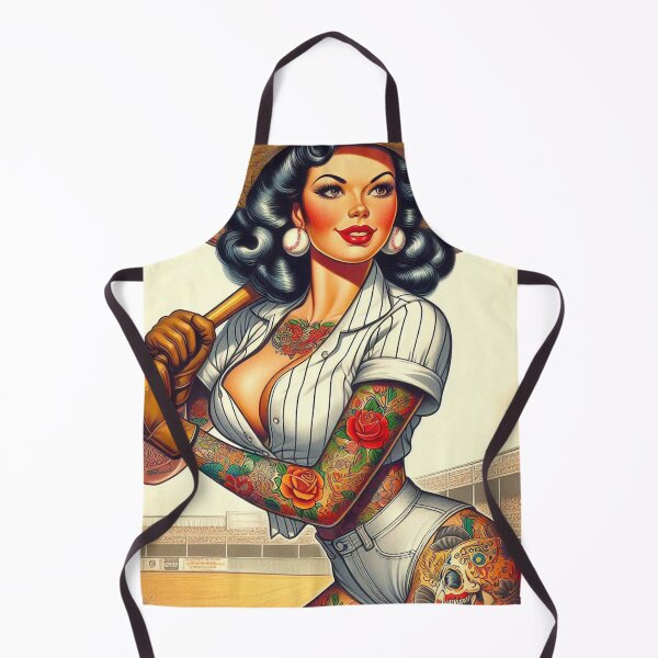 Item preview, Retro Baseball Girl designed and sold by PulpVintage.