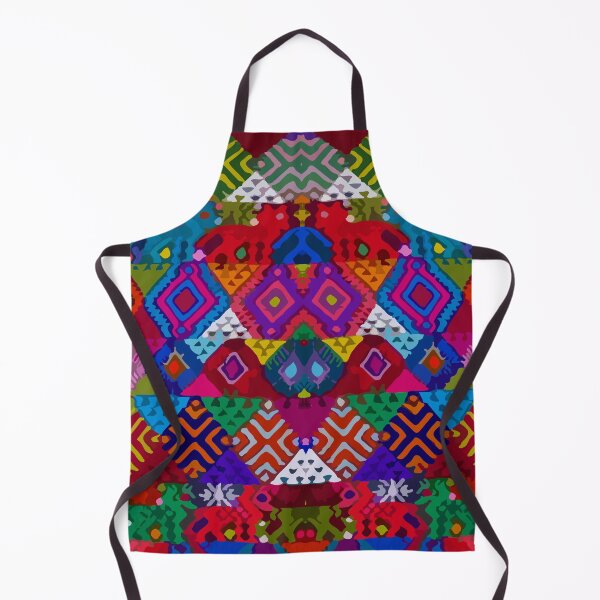Item preview, Maximalist decor multicolor geometric embroidery maya textile vibrant folk art designed and sold by T-Mex.