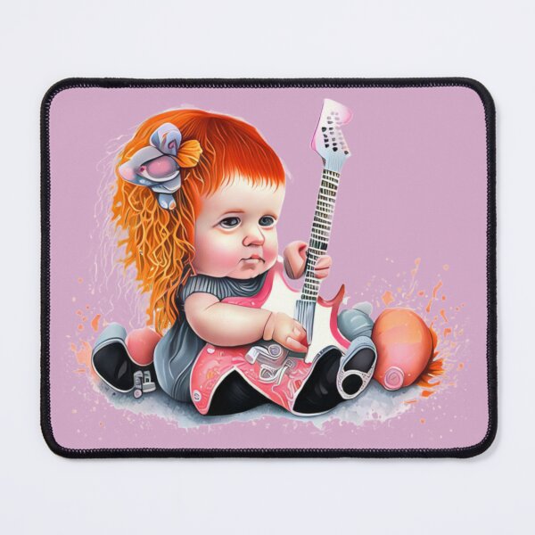 Item preview, Little girl red hair guitarist designed and sold by Artbellachi.