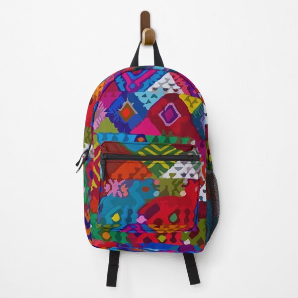 Item preview, Maximalist decor multicolor geometric embroidery maya textile vibrant folk art designed and sold by T-Mex.