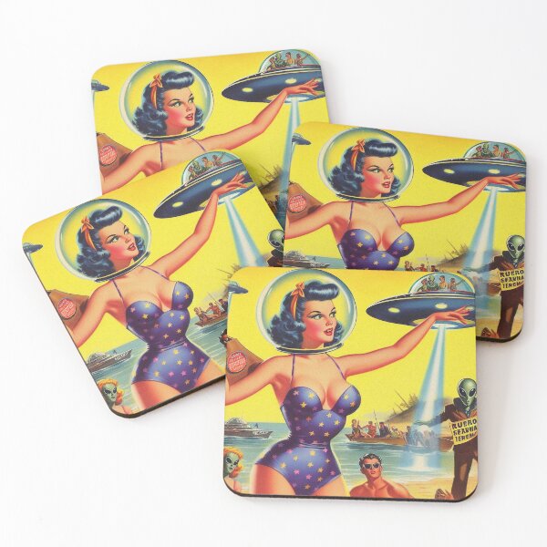 Item preview, Retro Sci-fi Girl designed and sold by PulpVintage.
