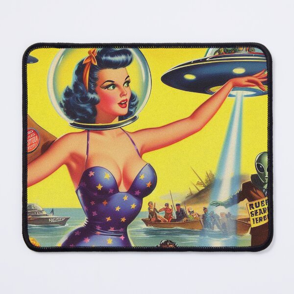 Item preview, Retro Sci-fi Girl designed and sold by PulpVintage.