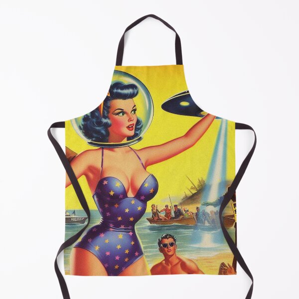 Item preview, Retro Sci-fi Girl designed and sold by PulpVintage.