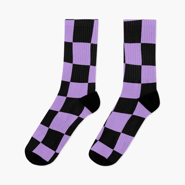 Item preview, Checkered - Black and Light Violet designed and sold by JustPatterns2.
