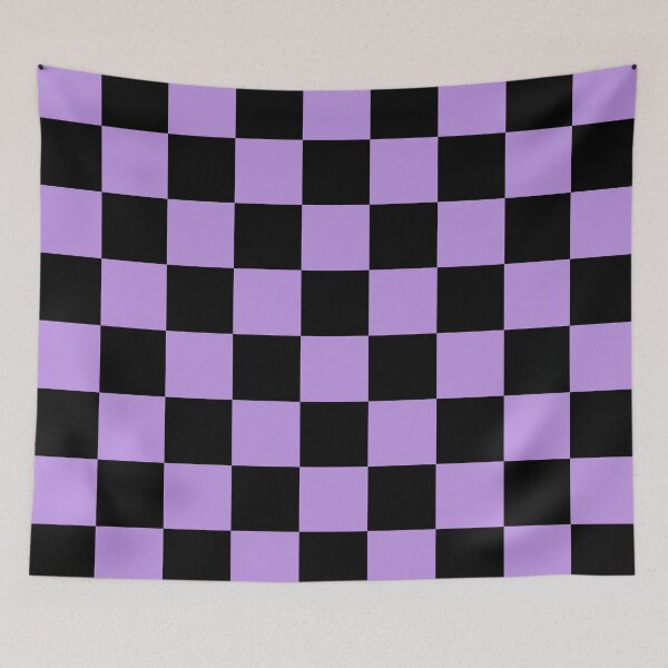 Item preview, Checkered - Black and Light Violet designed and sold by JustPatterns2.