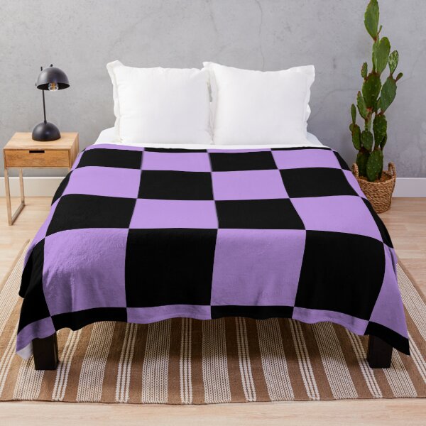 Item preview, Large Checkered - Black and Light Violet designed and sold by JustPatterns2.