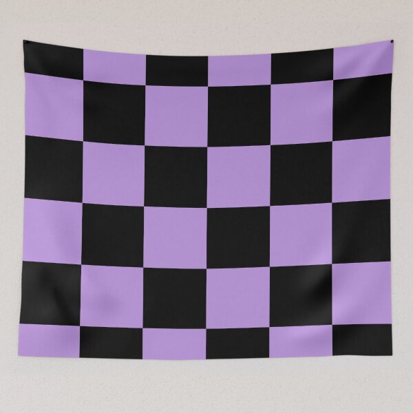 Item preview, Large Checkered - Black and Light Violet designed and sold by JustPatterns2.
