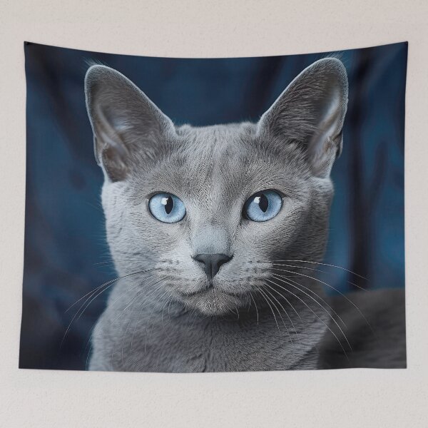 Item preview, Gray Cat with Blue Eyes designed and sold by Elisabeth Lucas.