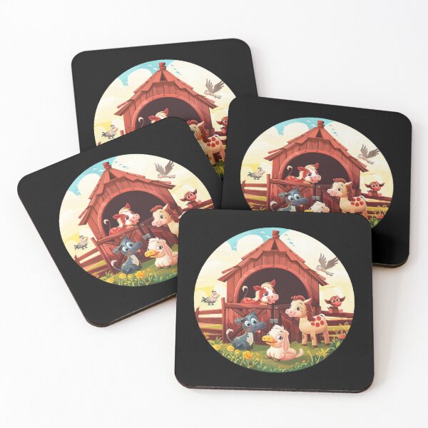 Item preview, Funny Animals on the Farm.Cows,pigs,chickens,goats. designed and sold by elnexshop.
