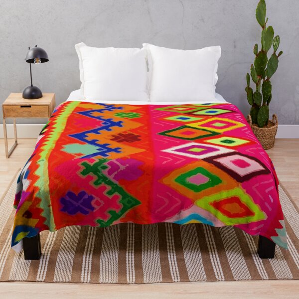 Item preview, Dopamine decor vibrant boho chic folk art embroidery designed and sold by T-Mex.