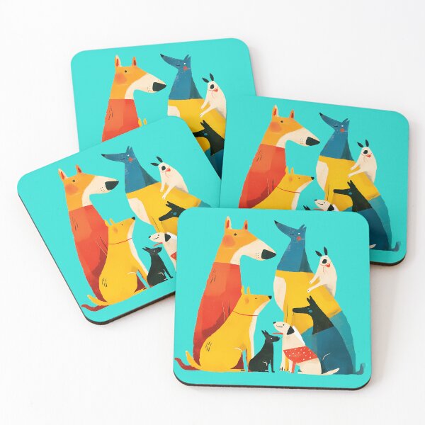 Item preview, colorful 7 dogs family designed and sold by RoadMail.