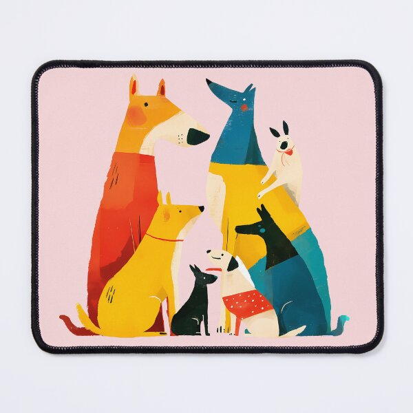 Item preview, colorida familia de 7 perros designed and sold by RoadMail.