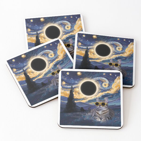 Item preview, Solar Eclipse 2024 Cat with sunglass designed and sold by Trendsecne.