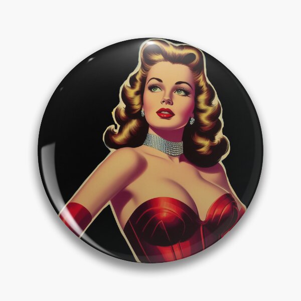 Item preview, Red Dress Hot Pin-up designed and sold by PulpVintage.