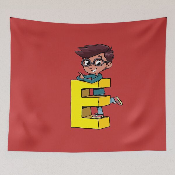 Item preview, boy stands on the capital letter E designed and sold by duxpavlic.