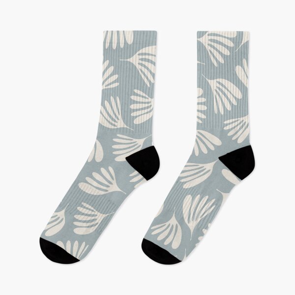 Item preview, Wispy Leaves Contemporary Abstract Pattern in Light Blue-Gray and Cream designed and sold by kierkegaard.