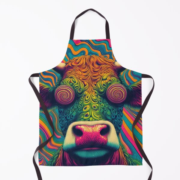 Item preview, trippy psychedelic cow designed and sold by scabsecrete.