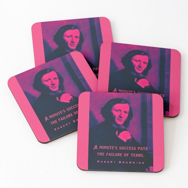 Item preview, Robert Browning portrait and quote: A minute's success pays the failure of years.  designed and sold by artbleed.