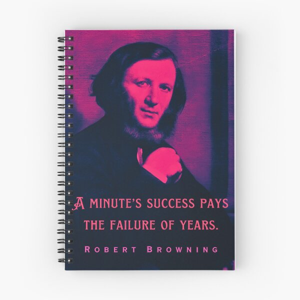 Item preview, Robert Browning portrait and quote: A minute's success pays the failure of years.  designed and sold by artbleed.