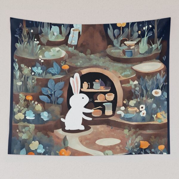 Item preview, Cute bunny cooks food, Happy Easter designed and sold by Oorviart.