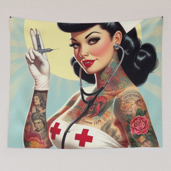 Item preview, Retro Hot Nurse Pin-up designed and sold by PulpVintage.