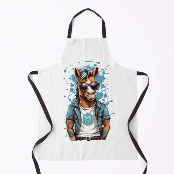 Item preview, Cool punk horse dude in a denim jacket and sunglasses. designed and sold by SaraSumi.