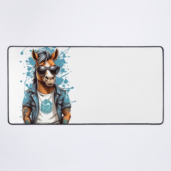 Item preview, Cool punk horse dude in a denim jacket and sunglasses. designed and sold by SaraSumi.