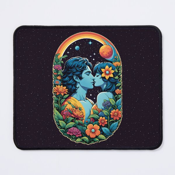 Item preview, Cosmic Love futuristic colorful starry background designed and sold by VanillaBlueSky.