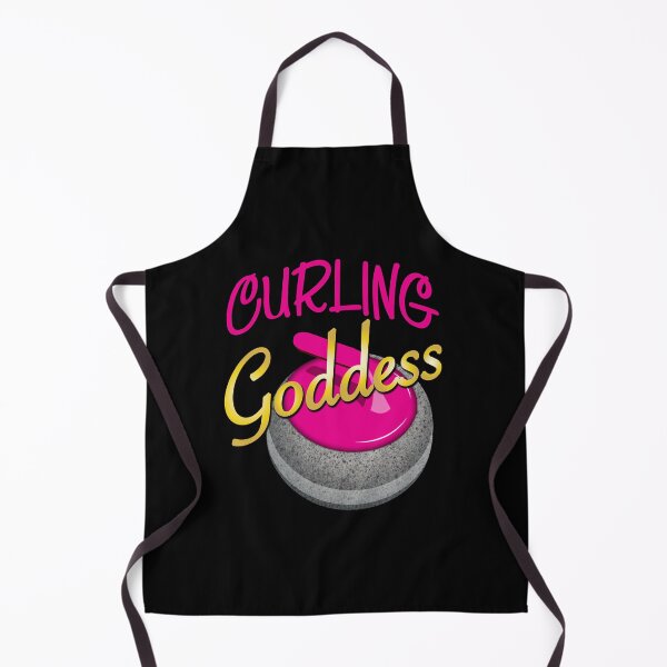 Item preview, 'Curling Goddess' (Black) designed and sold by The Button Gal.