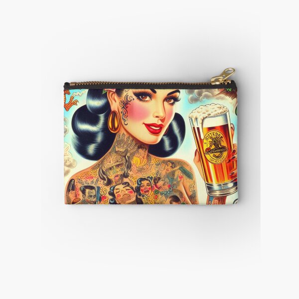 Item preview, Tattooed Beer Girl designed and sold by PulpVintage.