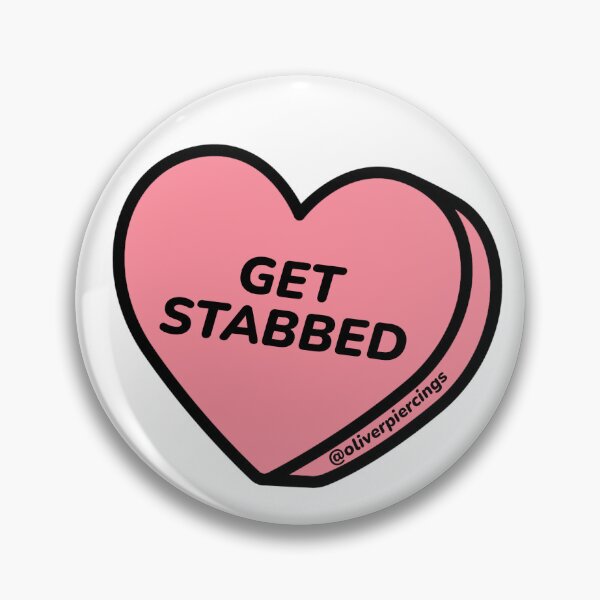 Item preview, Get Stabbed Piercing Sticker designed and sold by hgwbandtees.