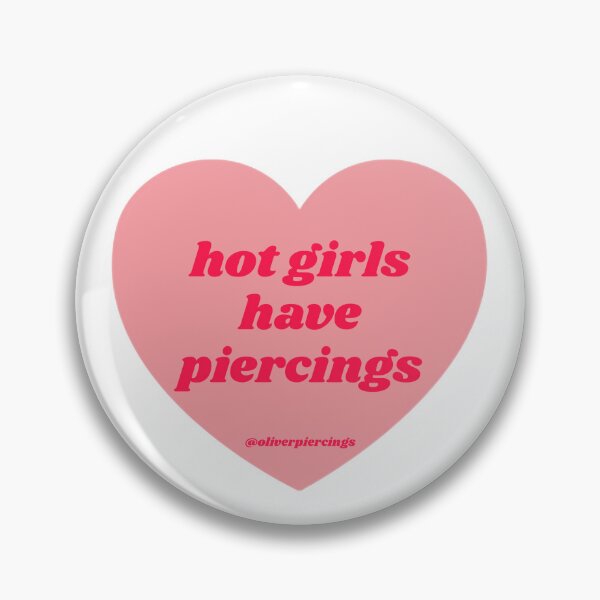 Item preview, Hot Girls Have Piercings Sticker Light Pink designed and sold by hgwbandtees.