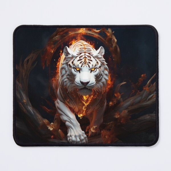 Item preview, Celestial Power: White Tiger Emerging from Fire designed and sold by LaLi-Designs.