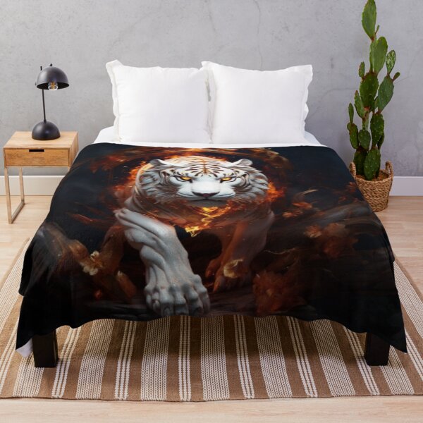 Item preview, Celestial Power: White Tiger Emerging from Fire designed and sold by LaLi-Designs.