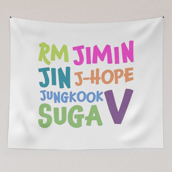 Item preview, BTS Member Names Full Color Funny designed and sold by pistorgrowl.