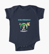 It's World Penguin Day Let's Chill awareness shirt One Piece - Short Sleeve