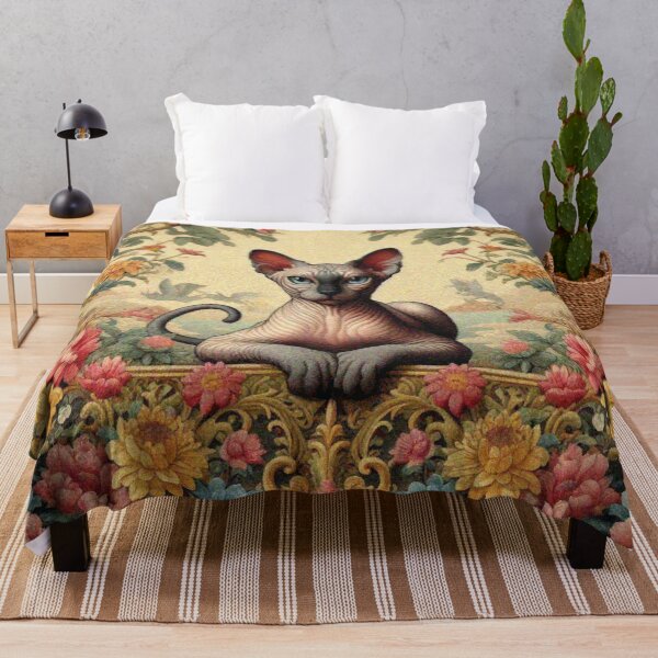 Item preview, Sphynx Cat in Flower Garden designed and sold by Illuministique.