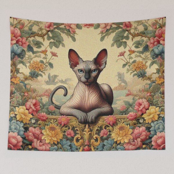 Item preview, Sphynx Cat in Flower Garden designed and sold by Illuministique.
