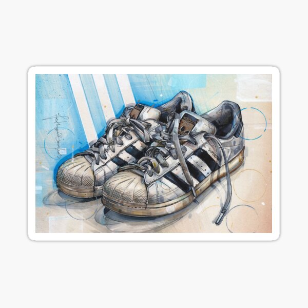 Vista previa del artículo con la obra «Pintura de zapatillas Superstar», diseñado y vendido por GalleryKauffeld.